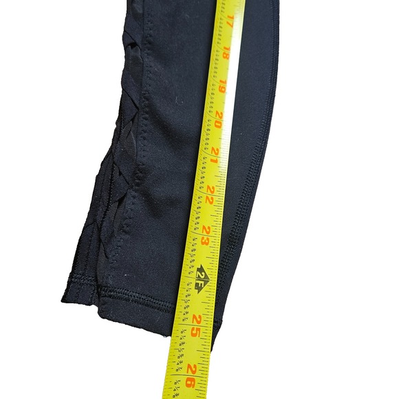 Lululemon Side Criss Cross Mesh Leggings Womens 2 Athleisure Yoga Training Gym - Picture 8 of 8